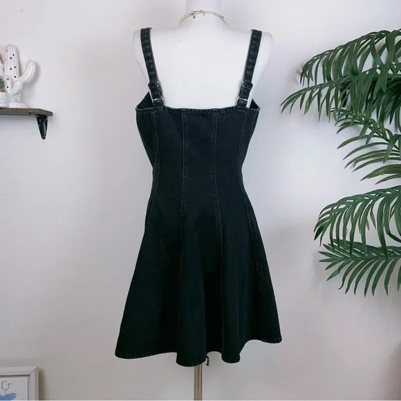 En Saison Cyprus Denim Mini Dress Washed Black - Picture 5 of 7
